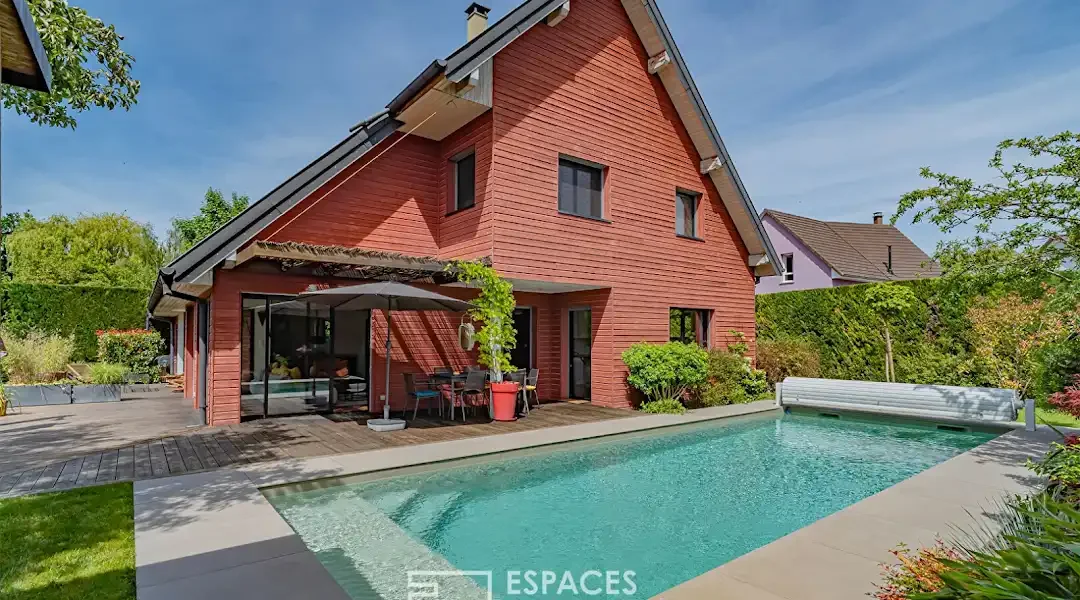 Villa contemporaine de luxe avec vue sur les vignobles alsaciens